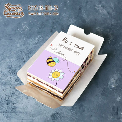 Торт «Мини-набор пирожных "Цветочек и пчелка (идеальная пара)"»