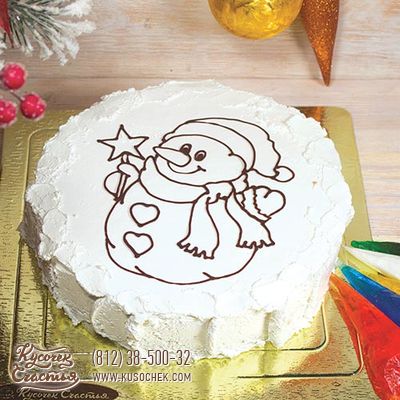 Торт «Новогодняя раскраска»