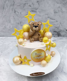 Детский торт «Мишка со звездами»