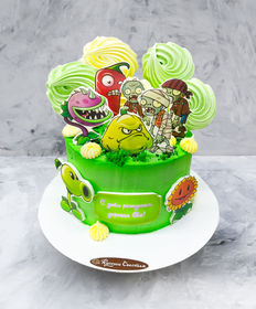 Детский торт «Растения против зомби»