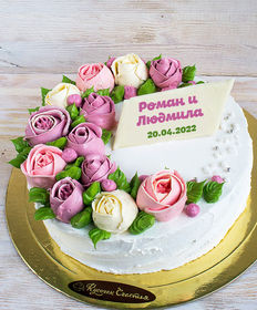 Свадебный торт «Розы на свадьбу»