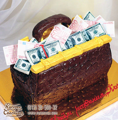 Торт «Саквояж с деньгами»