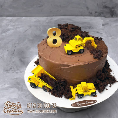 Торт «Строительная техника»
