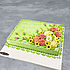 Торт «Цветы и надпись (квадрат)» миниатюра
