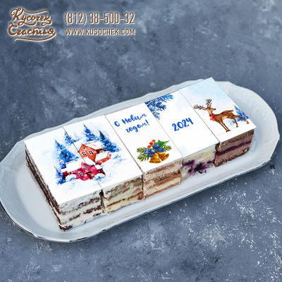 Торт «В голубых тонах (набор пирожных)»